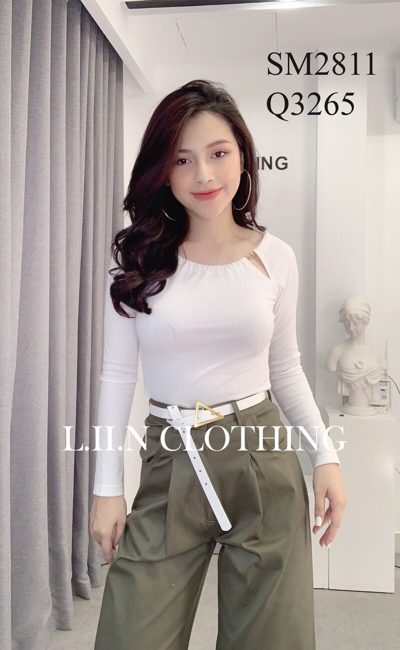 [Mã WABRLOW5 giảm 15% đơn 300K] Quần nữ ống rộng LINBI màu rêu, thiết kế basic, thanh lịch, hiện đại Q3307 | BigBuy360 - bigbuy360.vn