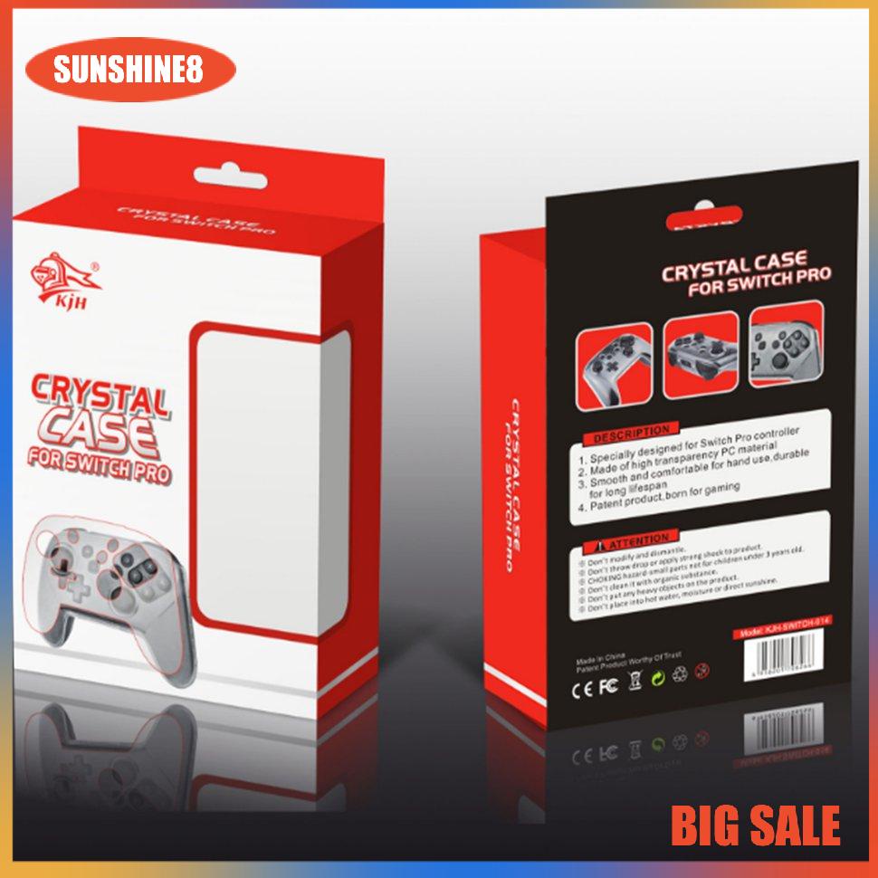 【SUN】KJH Transparent Clear Crystal Case Hard Controller Shell For PS4 Controller