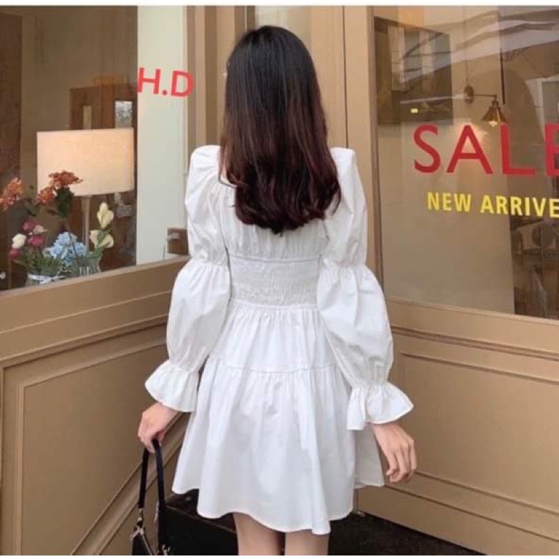 [Mã FAXANH1505 giảm 10K đơn 50K] Váy trễ vai chiết eo HD62 | BigBuy360 - bigbuy360.vn