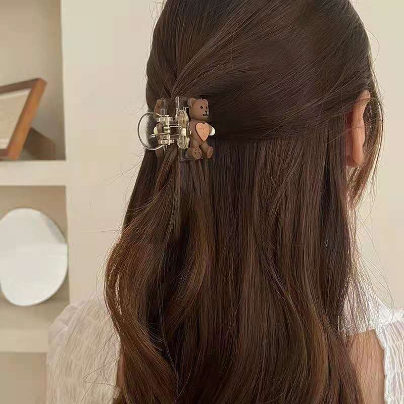 Kẹp tóc gấu mini nhựa trong kiểu hàn quốc (KT81)