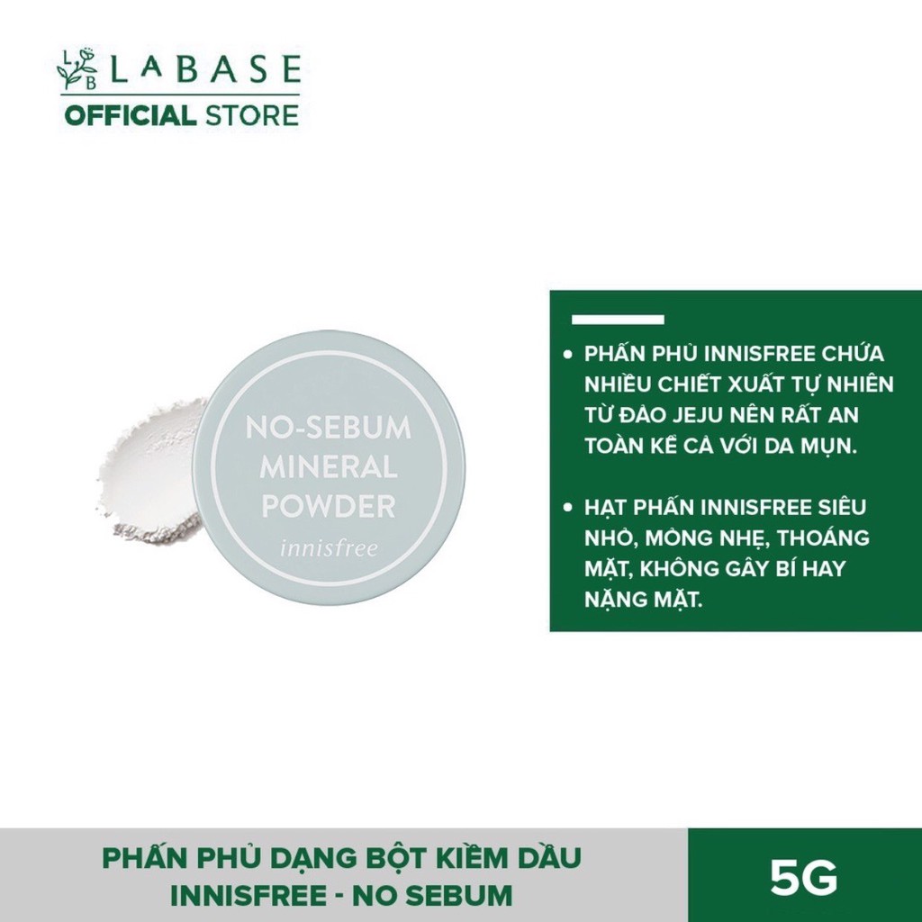 Phấn phủ dạng bột kiềm dầu Innisfree - No sebum