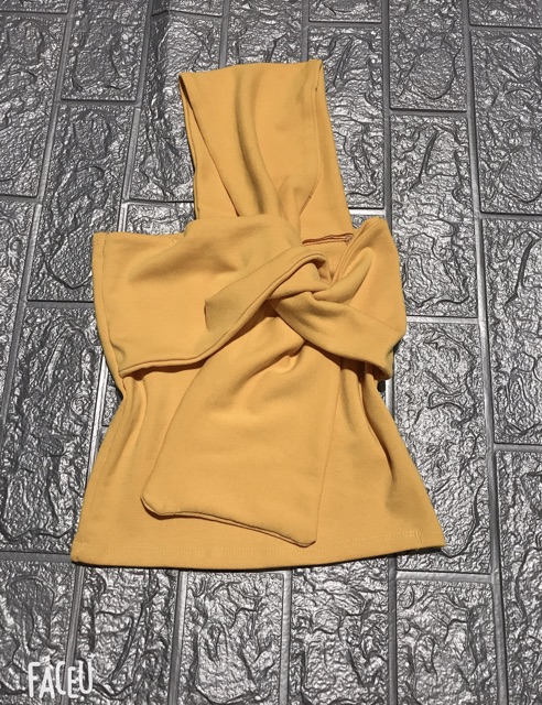 Ao thun borip kiểu phối nơ vai (FreeShip Extra)