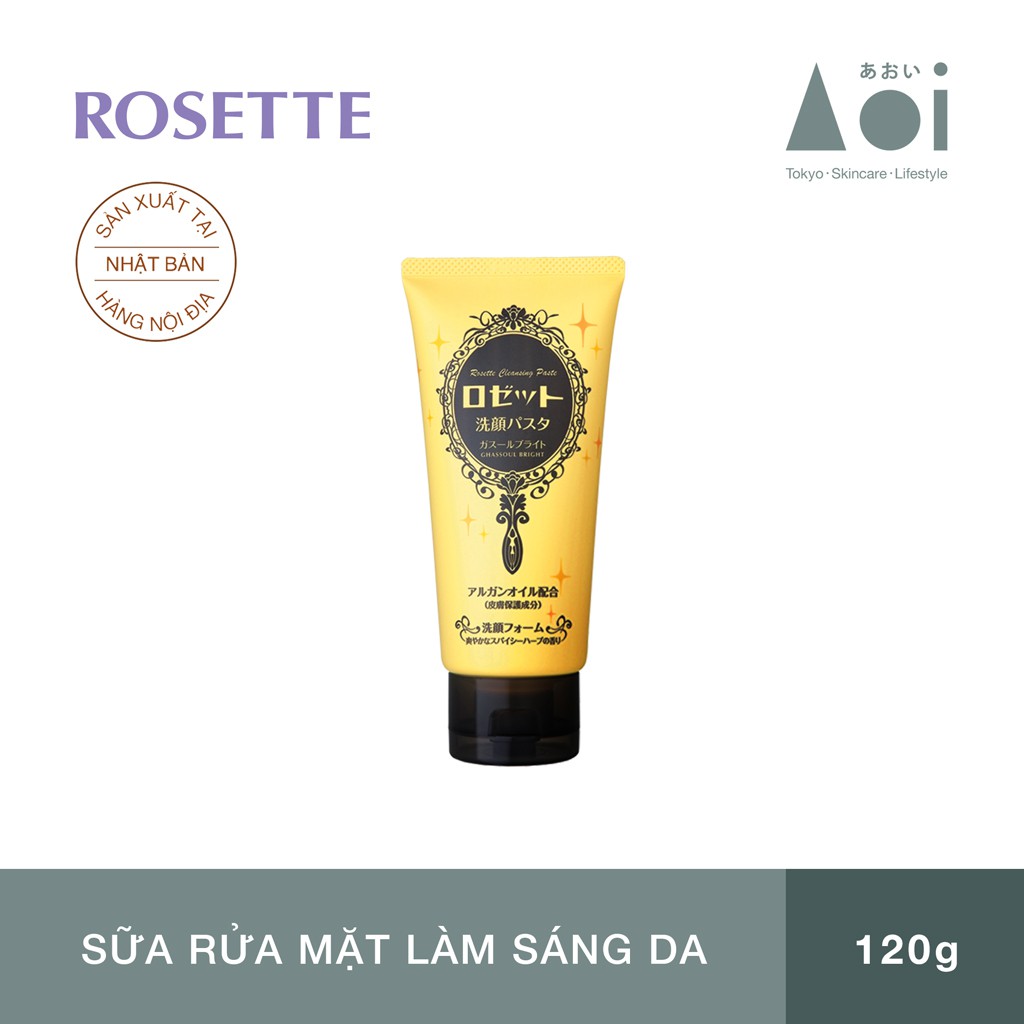 Sữa Rửa Mặt Làm Sáng Da Rosette Face Wash Pasta Ghassoul Bright 120g | BigBuy360 - bigbuy360.vn