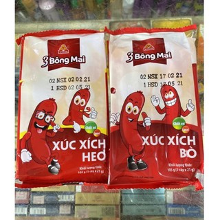 Xúc Xích Ăn Liền 3 Bông Mai Vissan Heo/ Bò 105g (5 cây x 21g)