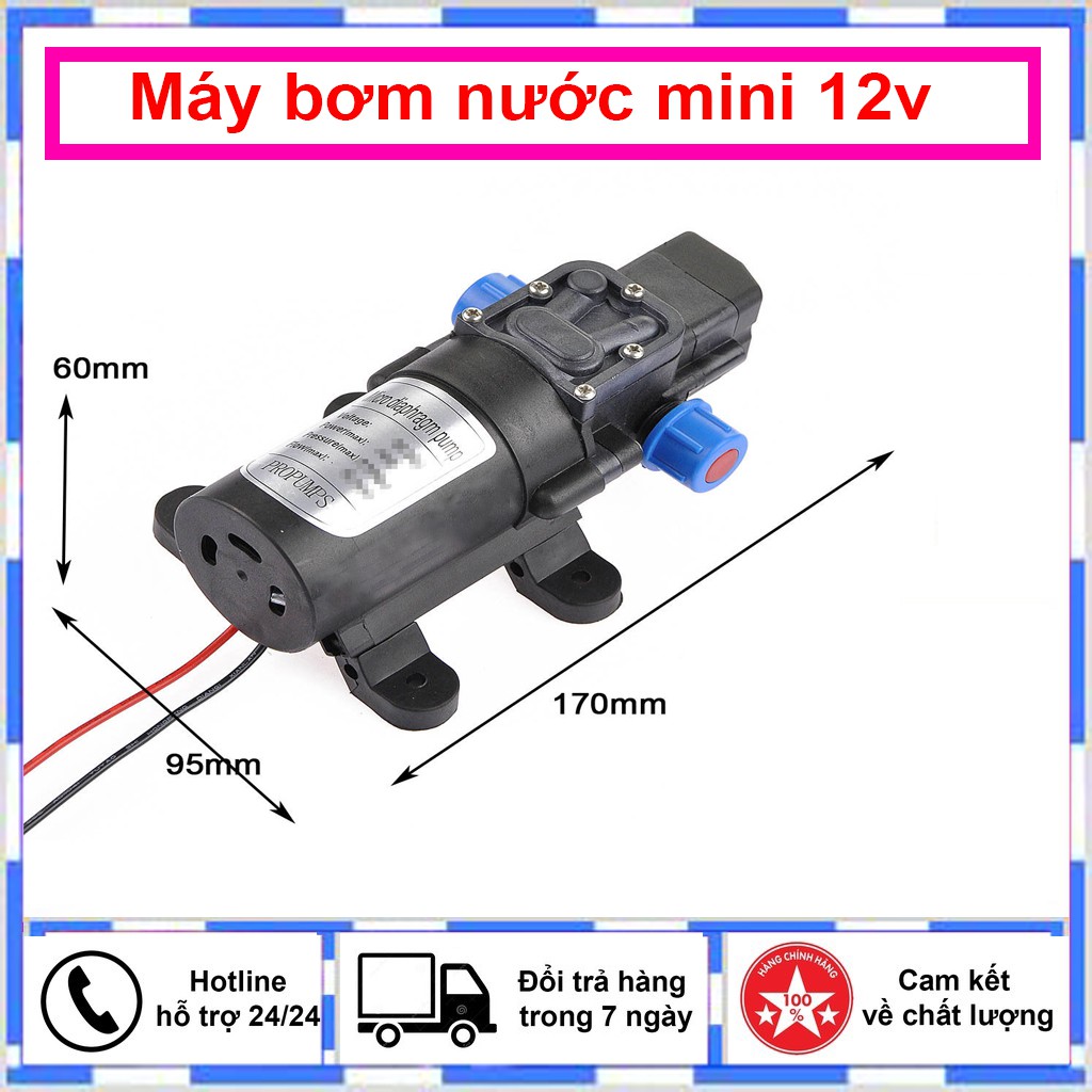 Máy bơm nước mini 12v áp lực cao - Máy bơm phun sương