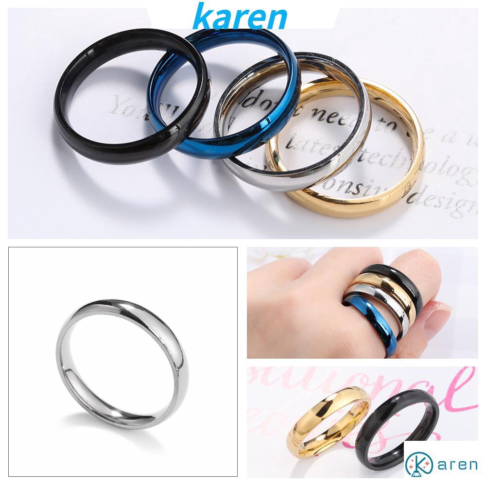 Trang Sức Đám Cưới Đơn Giản|Nhẫn Nữ Mỏng Màu Size 5-12