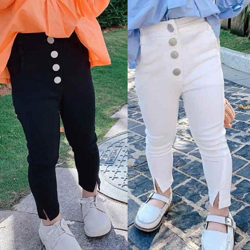 Quần Legging Lưng Cao Co Giãn Cho Bé Gái 2-8 Tuổi