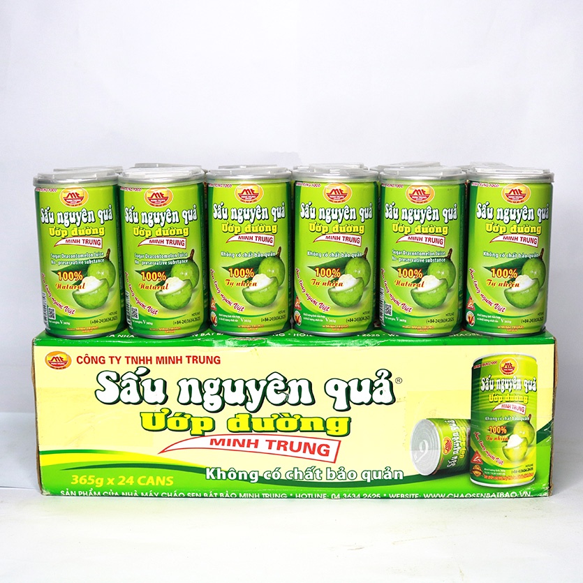 Nước sấu nguyên quả ướp đường Minh Trung combo 3 lon - SAUNGUYENQUA 3