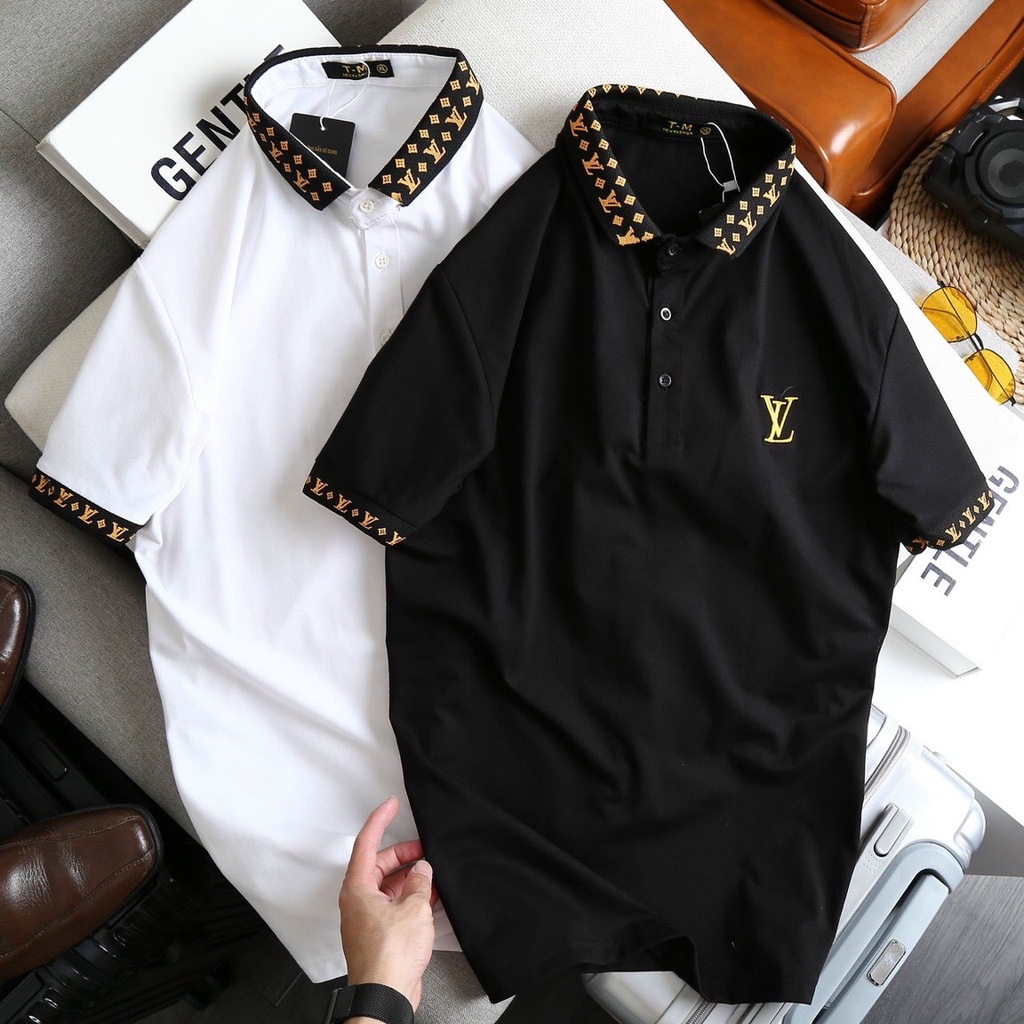 áo thun nam có cổ cao cấp giá rẻ from cơ bản vài cotton mềm mại kiểu dáng trẻ trung