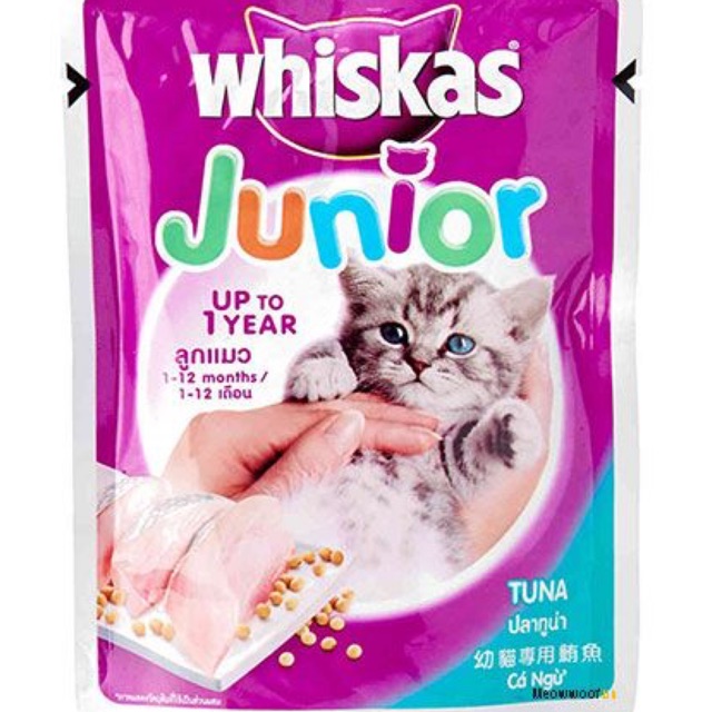 Pate cho mèo con Whiskas Junior cá ngừ 85g