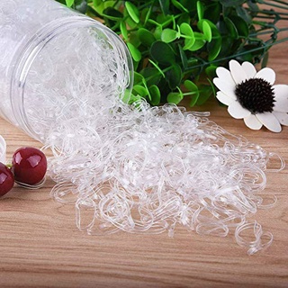 Set 200/500 dây buộc tóc trong suốt co giãn dành cho nữ