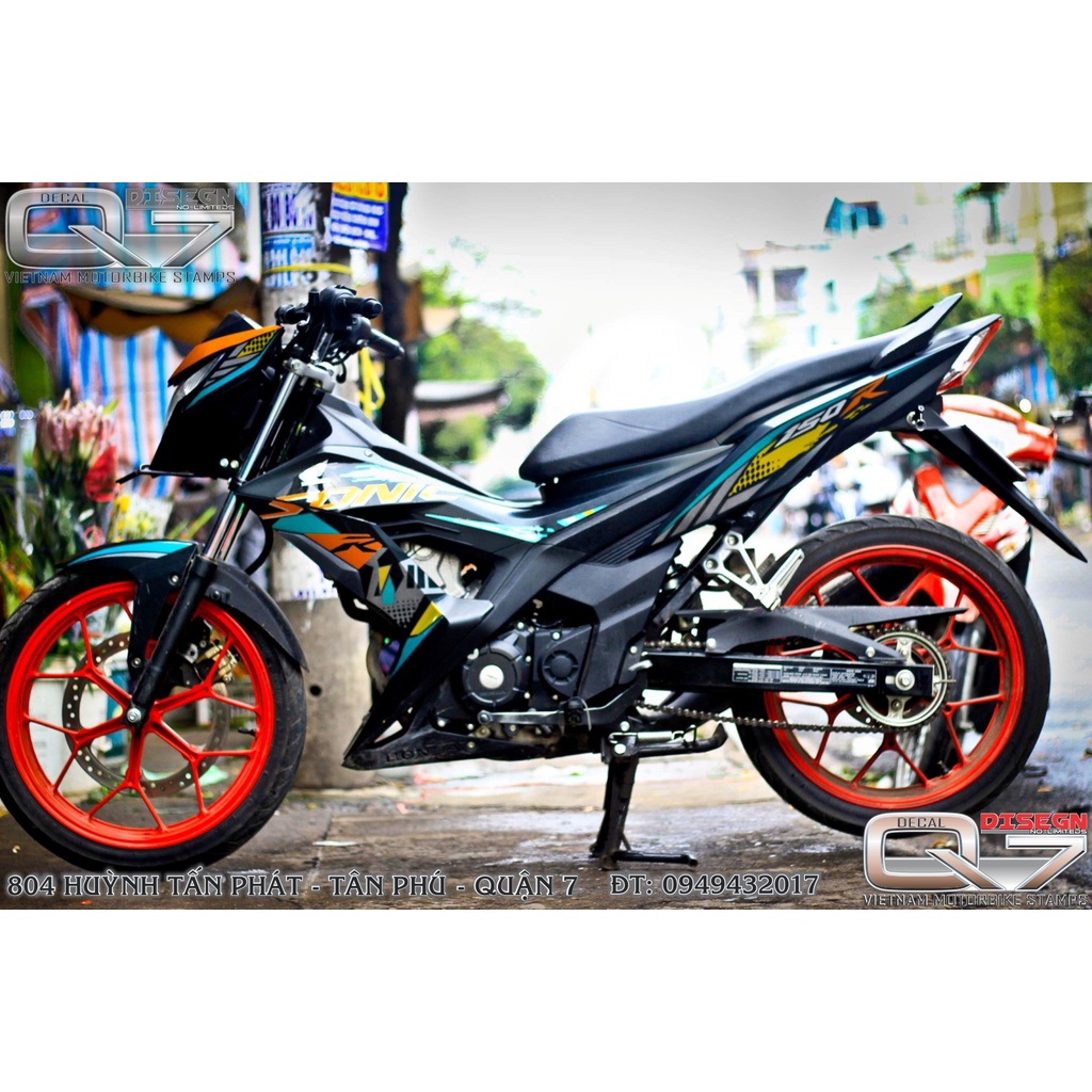 Tem rời sonic 150 cam đen - decalq7