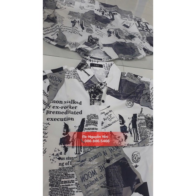 [ MẪU MỚI ]ÁO SƠMI FORM RỘNG MÀU ĐEN, TRẮNG | BigBuy360 - bigbuy360.vn