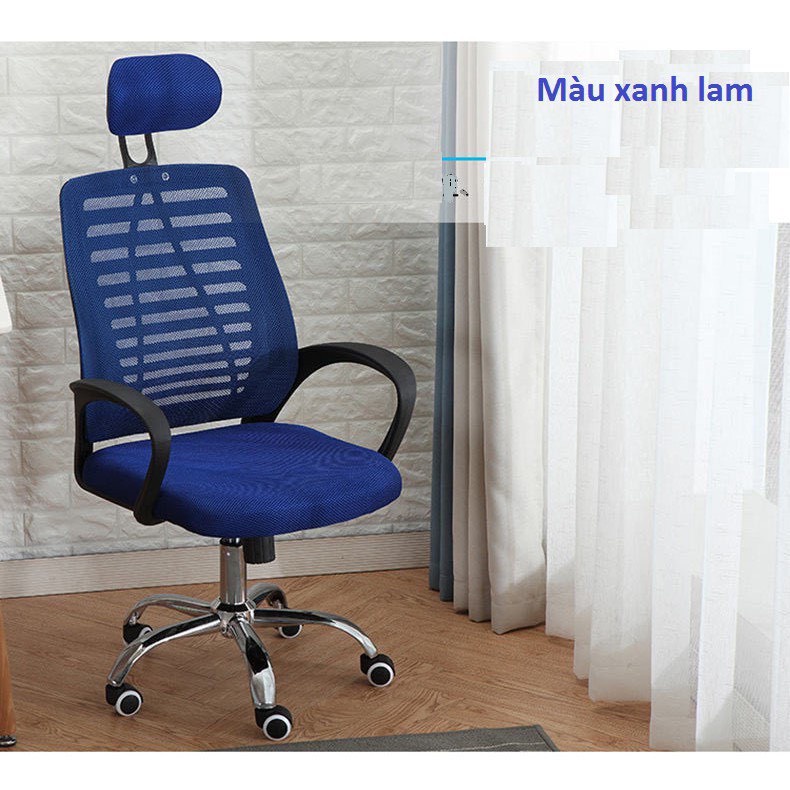 Ghế văn phòng xoay cao cấp, nệm lưới, tựa đầu - Mẫu A3