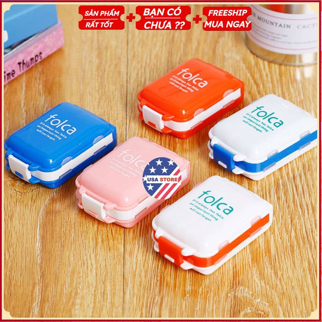 Hộp Khay Chia Đựng Thuốc Fl01 3 Tầng 8 Ngăn - Khay Thuốc Y Tế Mini Bỏ Túi