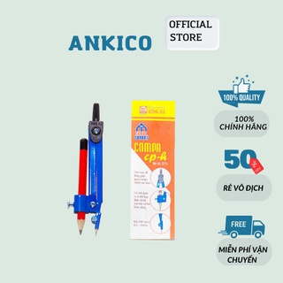 Compa bút chì gỗ học sinh cp hồng hà 3215 có thể thay đổi bút chì dễ dàng ankico