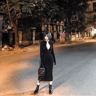 Váy body đen
