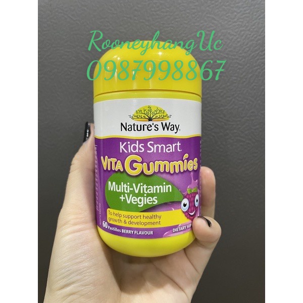 KẸO DẺO VITA GUMMIES CHO BÉ 60 VIÊN NATURE 'S WAY