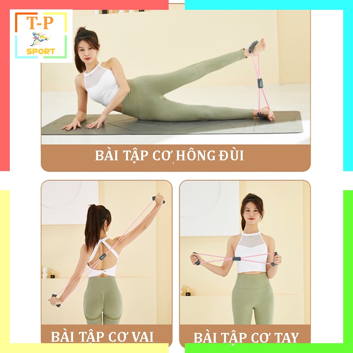 Dây kéo đàn hồi thể lực tập tay đa năng GYM Yoga ❤️ Dây kéo đàn hồi số 8 tập vai, tay, lưng, bụng