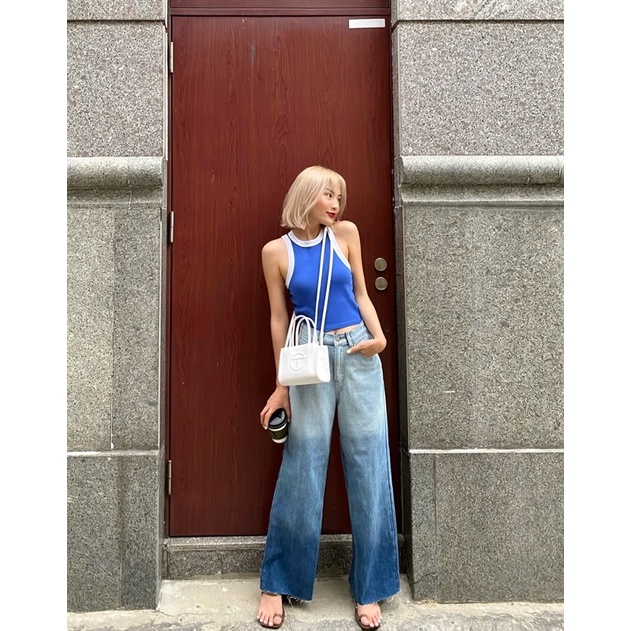 Áo croptop cổ tròn 4 chiều co giãn thun gân tăm MIEU - JJN05