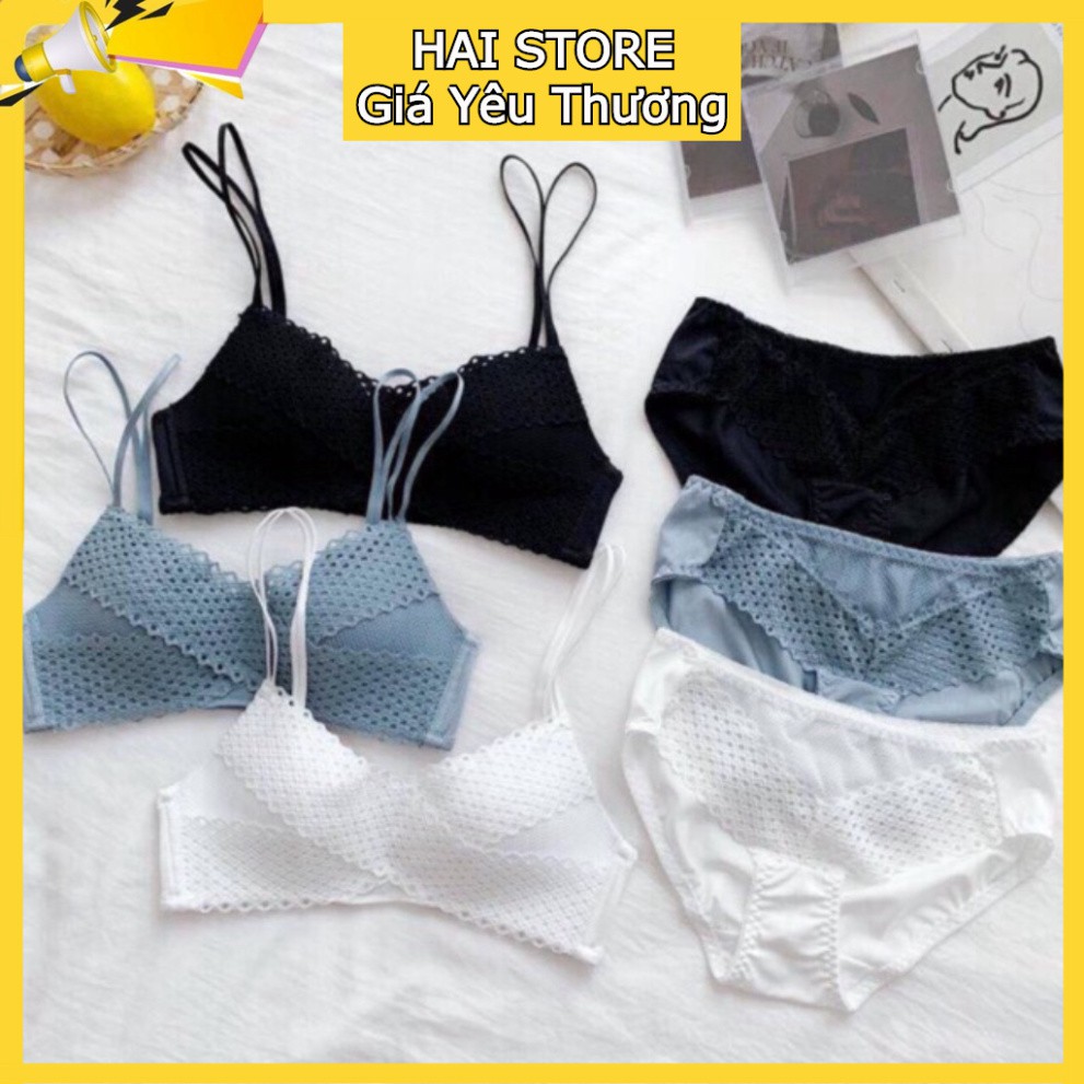 Bộ Đồ Lót Sweer Girl Nâng Ngực, Đệm Mỏng, Không Gọng 994