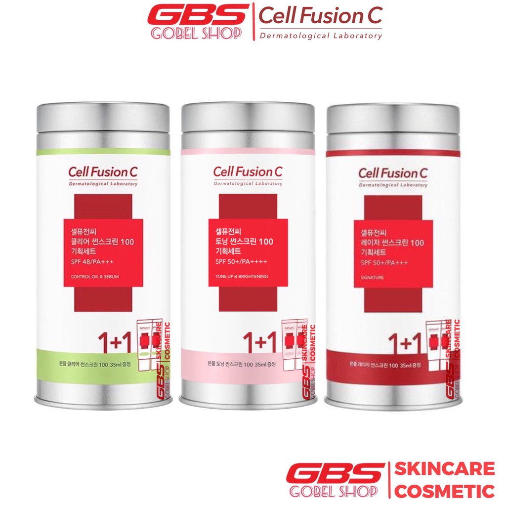 Set Kem Chống Nắng Cell Fusion C Sunscreen 100 SPF 50+ PA+++ 35ml x2