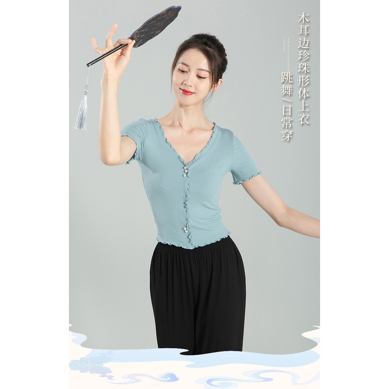 Bộ Trang Phục Múa Tay Ngắn Dáng Ôm Thời Trang Mùa Hè 2022 Dành Cho Nữ
