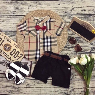 Set BBR bé trai kèm dây lưng