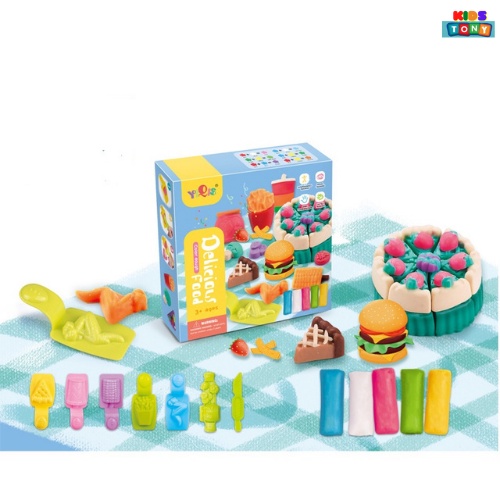 Đất nặn khủng long kèm khuôn nhiều mầu sắc,đồ chơi sáng tạo giáo dục sớm cho bé Tonykids