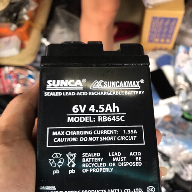 Cục sạc ắc quy suca 6V - 4,5Ah ( dùng cho đèn tích điện , quạt tích điện) | BigBuy360 - bigbuy360.vn