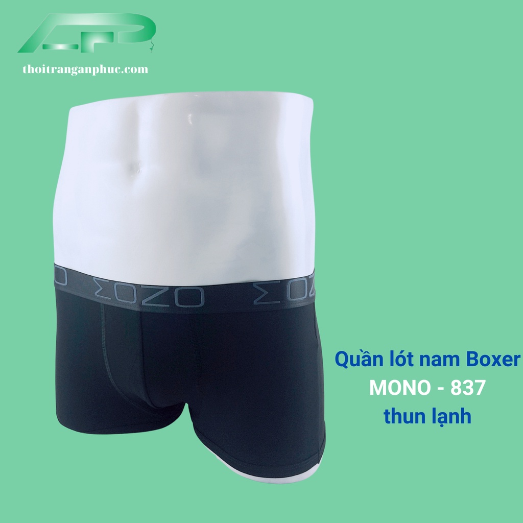 Quần lót nam boxer thun lạnh cao cấp MONO - 837 quần sịp đùi co giãn thông thoáng thoải mái