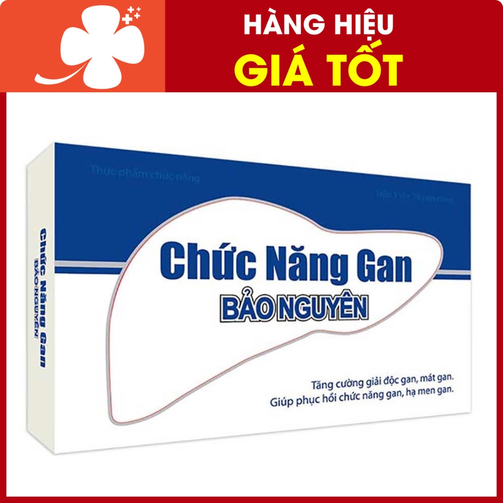 Chức Năng Gan Bảo Nguyên – Hỗ trợ tăng cường chức năng gan, hỗ trợ thanh nhiệt, giải độc gan (Hộp 3 vỉ x 10 viên)