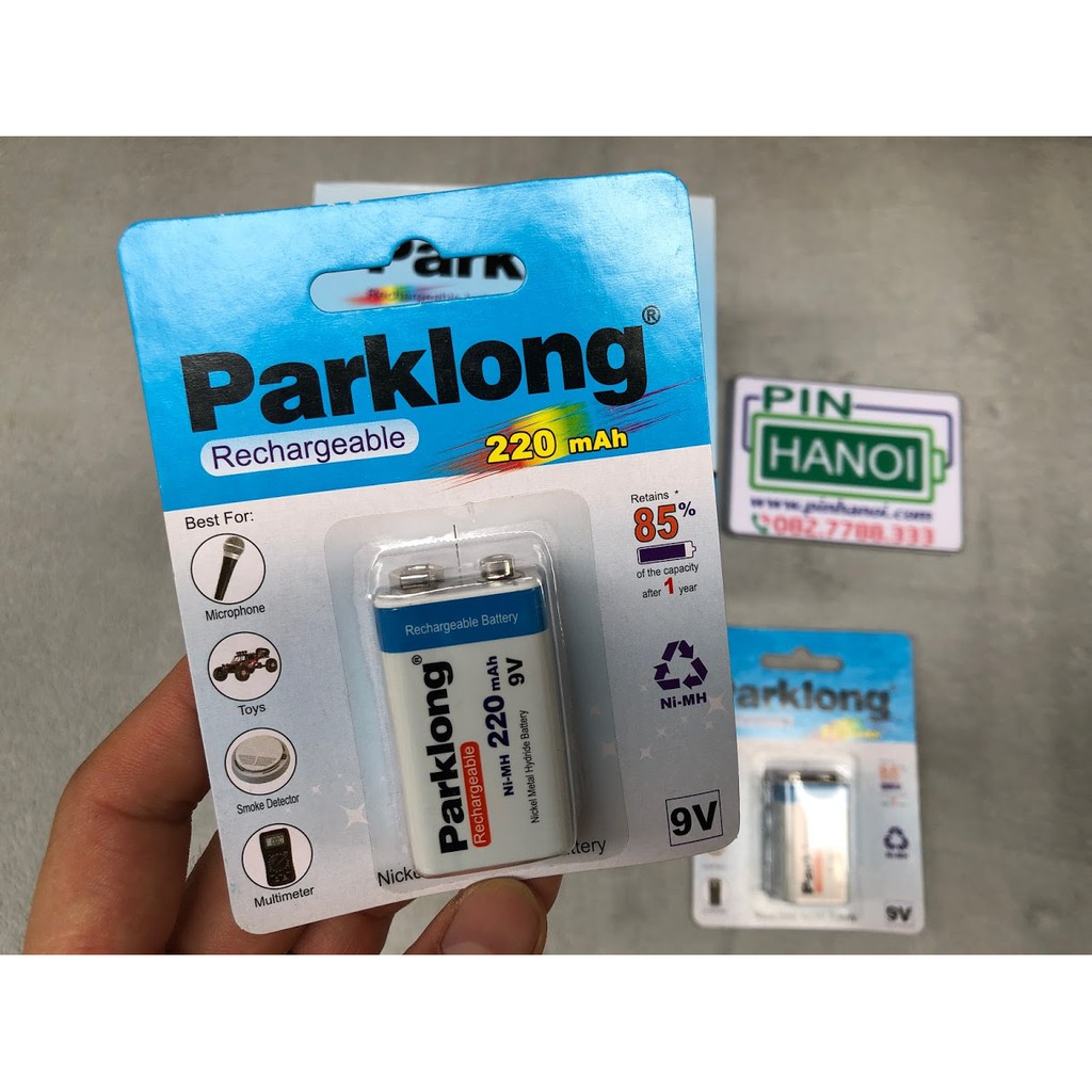 Pin sạc 9V 220mAh Parklong Rechargeable NH-9V220C1 Ni-MH