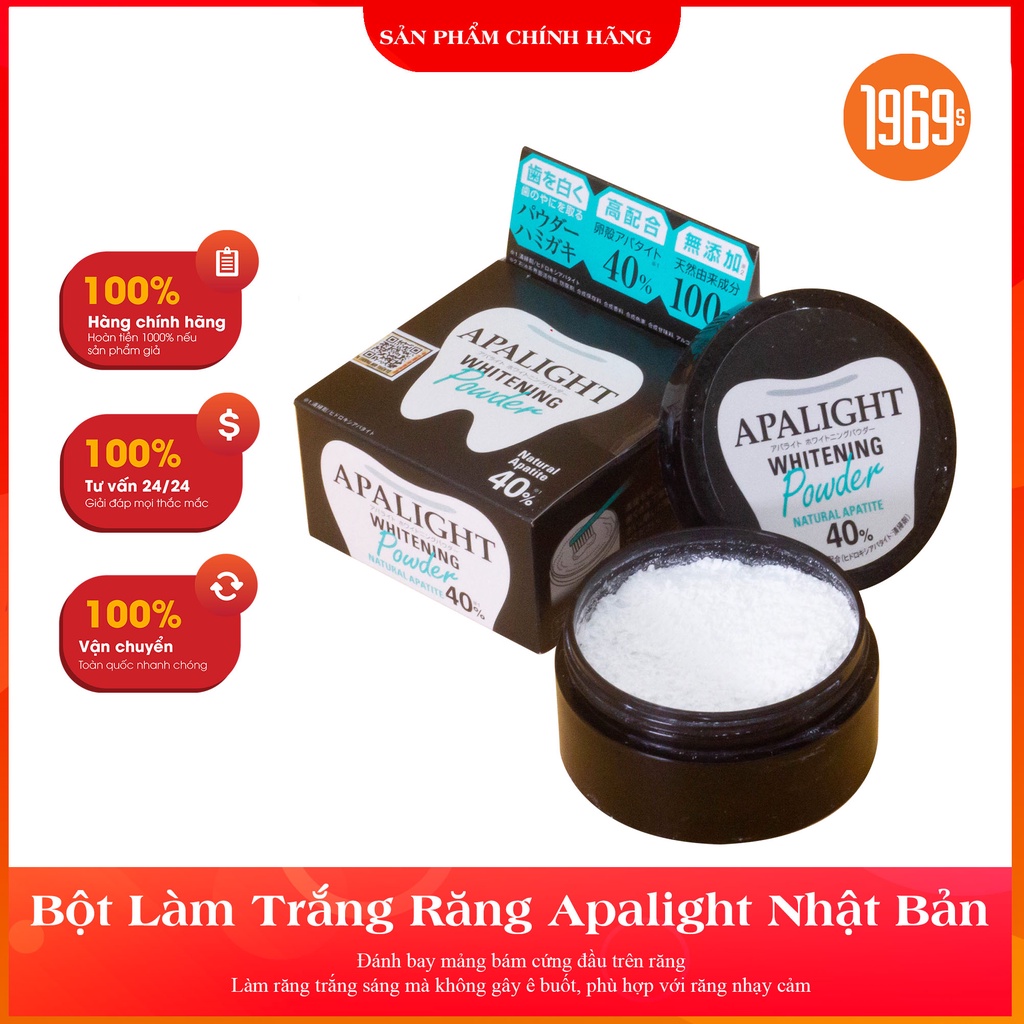 Bột làm trắng răng apalight nhật bản phục hồi men răng, sạch mảng bám - ảnh sản phẩm 1