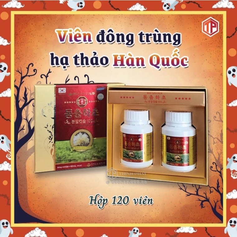 Viên đông trùng hạ thảo Bio Hàn Quốc Hộp 2 lọ 120 viên [ Hàng Mới Về ]