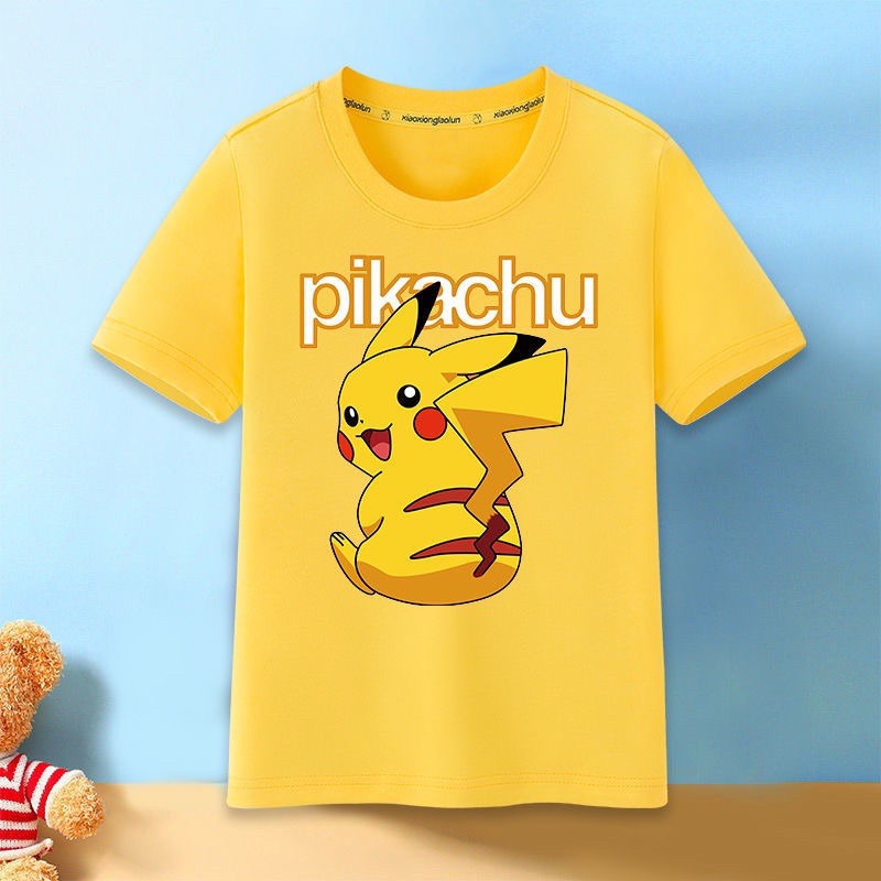 T-shirt Pikachu cho bé áo phông Pikachu hè 2021
