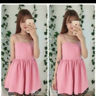 Đầm xòe  2 dây đáng yêu