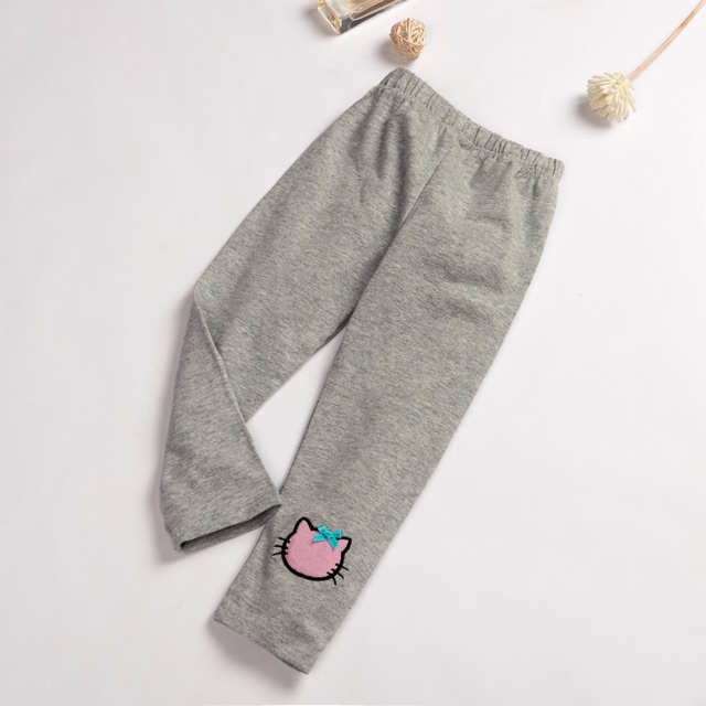 Quần legging thu đông cotton bé gái