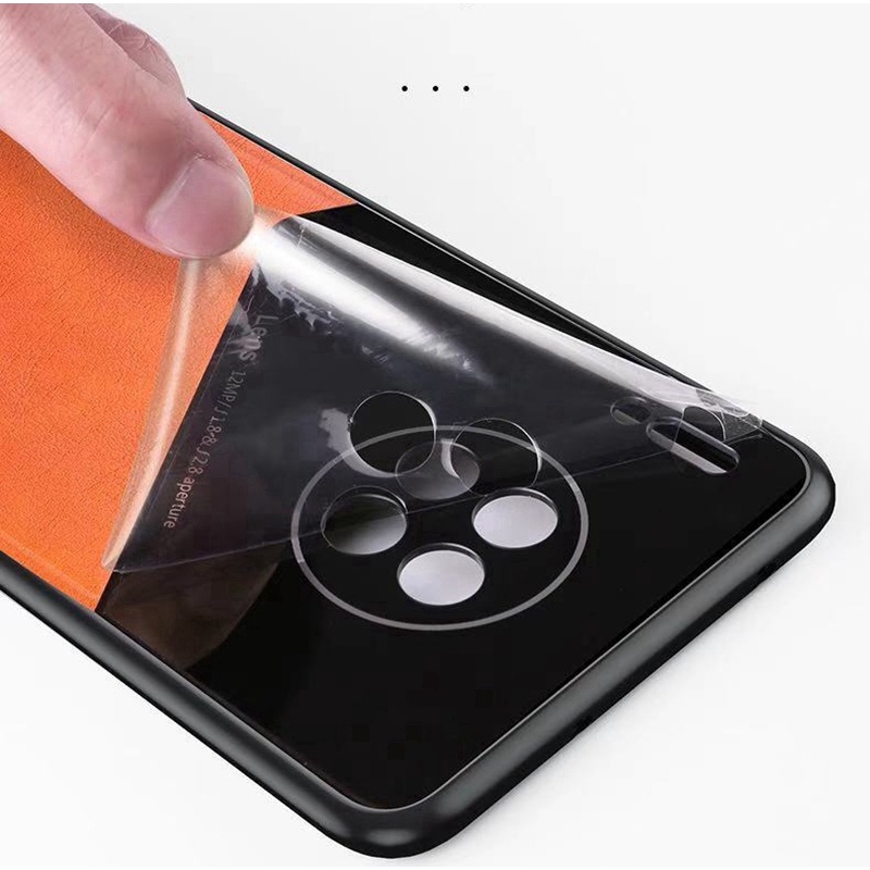 Ốp Điện Thoại PC Cứng Mặt Da Có Khung Kim Loại Nam Châm Cho Oppo A95 A74 A54 A94