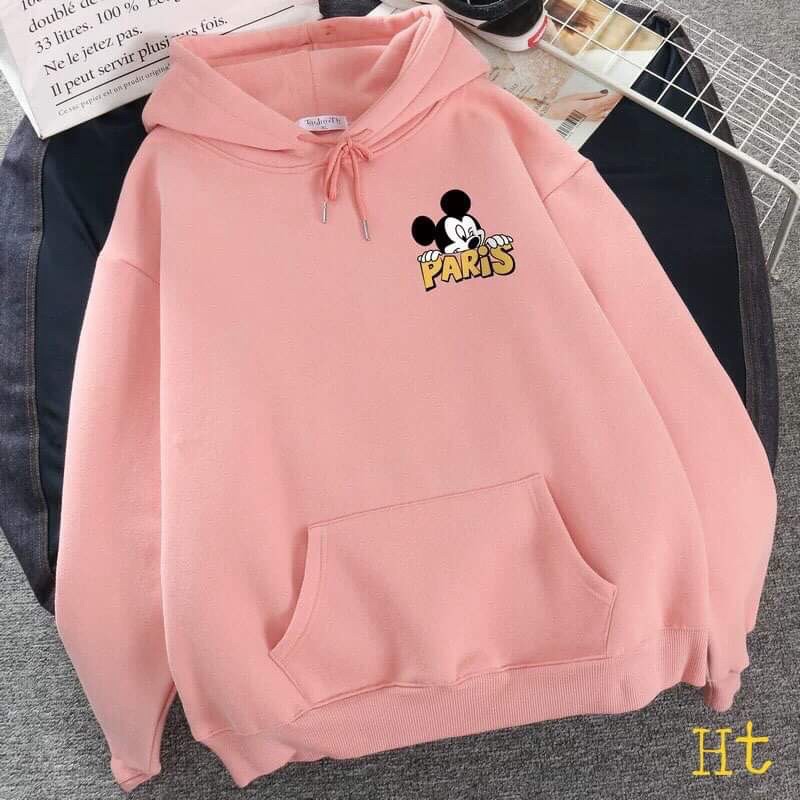 Áo hoodie chuột mich ki pari HT11