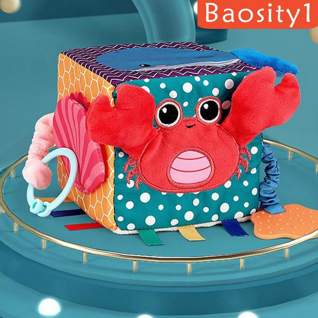 ✨Hàng sẵn sàng✨Đồ chơi khối lập phương bằng vải lông dễ thương có chuông cho bé