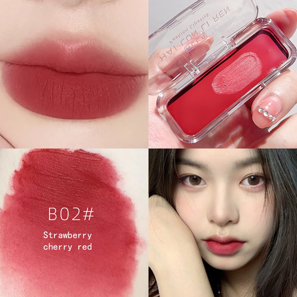 ♔Nhiều tùy chọn♔Đóng hộp son bùn nhung matte lip glaze không phai son cốc chống dính Không trang điểm học sinh làm trắng mềm môi kem sáp