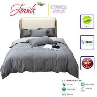 Bộ chăn ga gối lụa 100%tencel 60s họa tiết cao cấp, siêu mềm mát mịn - luxury 619