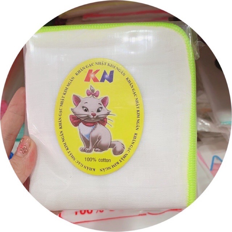 Khăn sữa xô xuất nhật 4 lớp Kim Ngân 25.25cm