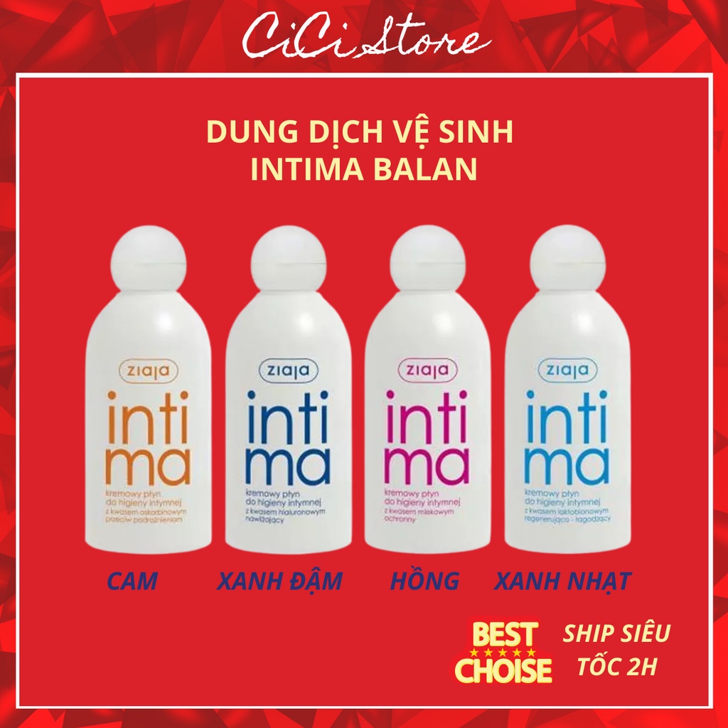 Dung dịch vệ sinh phụ nữ Intima Ziaja chính hãng 200ml