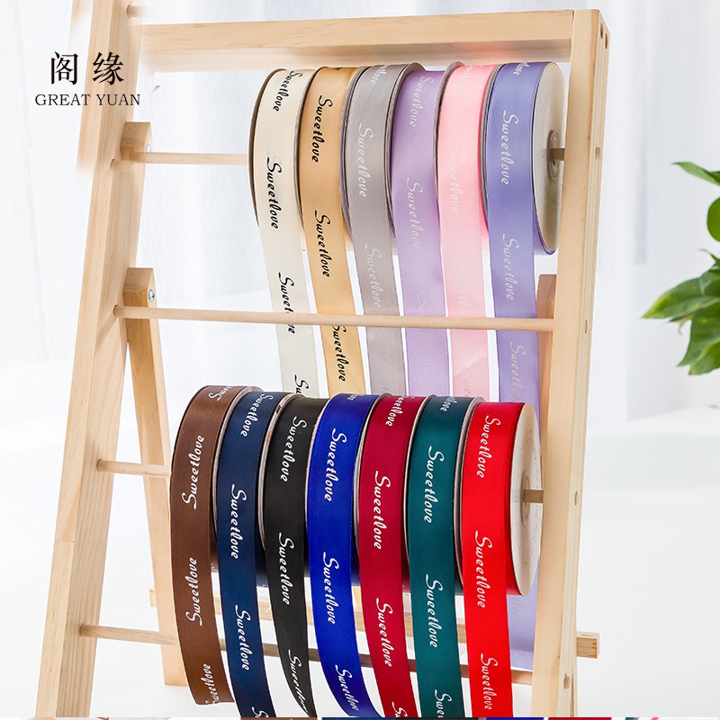 Dây Ruy Băng Thắt Nơ In Chữ Tiếng Anh Bằng Polyester