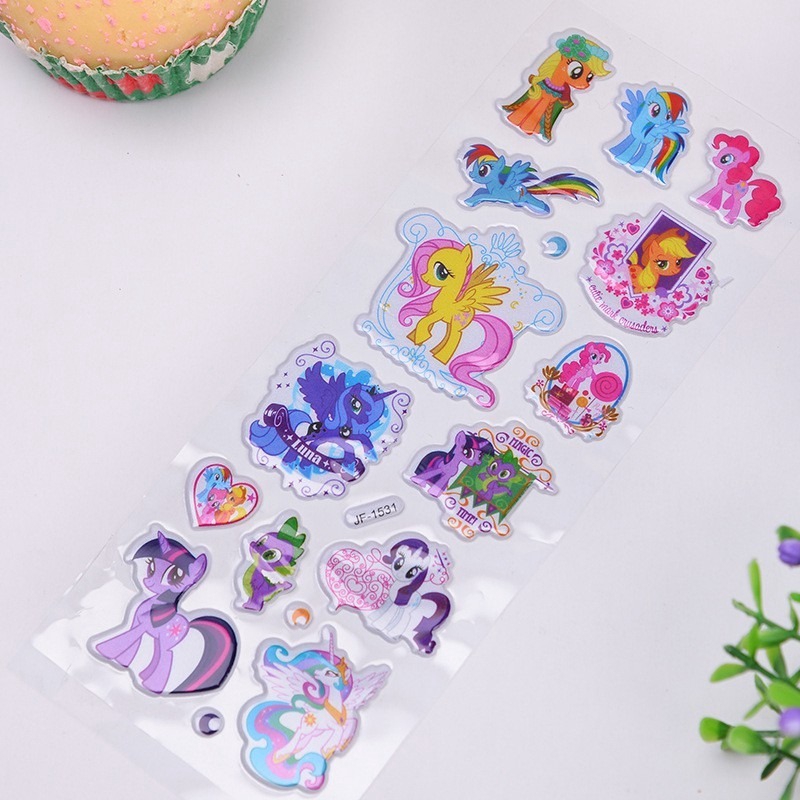 1 miếng dán trang trí thiết kế hình ngựa con 3d bằng pvc