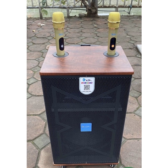 Loa Kéo Bluetooth AZpro AZ-1295A Karaoke Bản 2022 Có Reverb - Bass 30 - Tặng Kèm 2 Micro