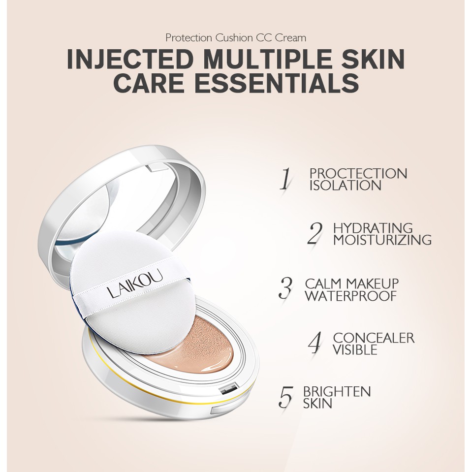 Kem Nền Chống Nắng Cc Laikou Dạng Air Cushion Dưỡng Ẩm Kiểm Soát Dầu Làm Trắng Da 30g Mỹ phẩm Laikou | BigBuy360 - bigbuy360.vn