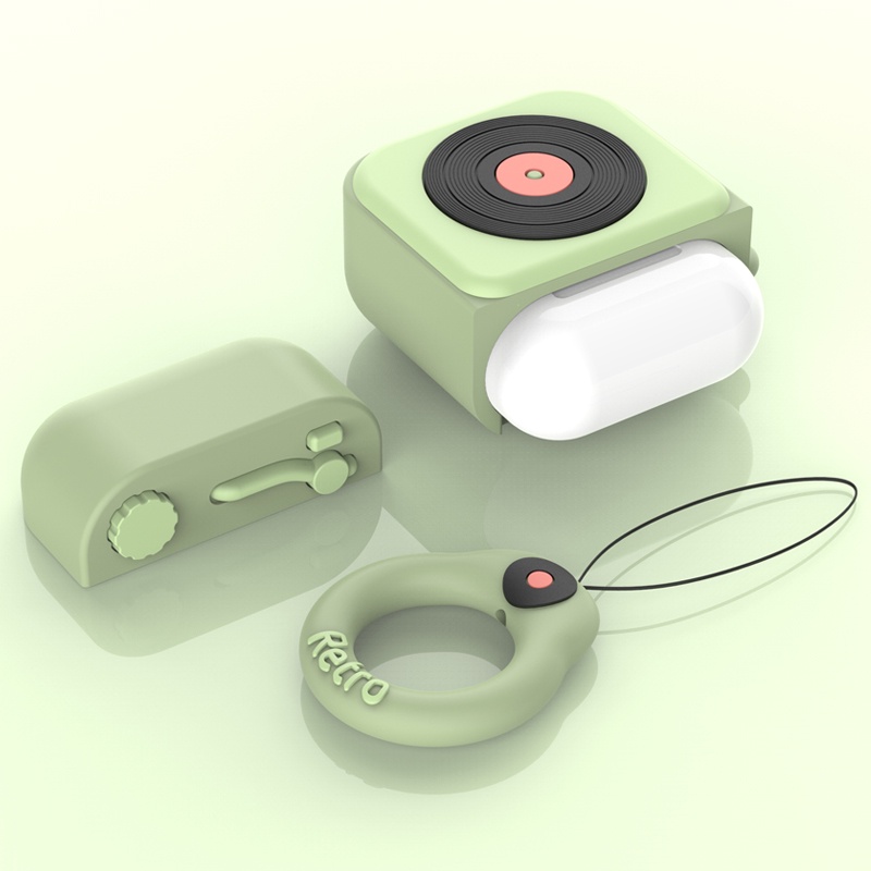 Vỏ bảo vệ hộp sạc tai nghe bluetooth hình hoạt hình 3D dễ thương thích hợp cho Airpods 1 2